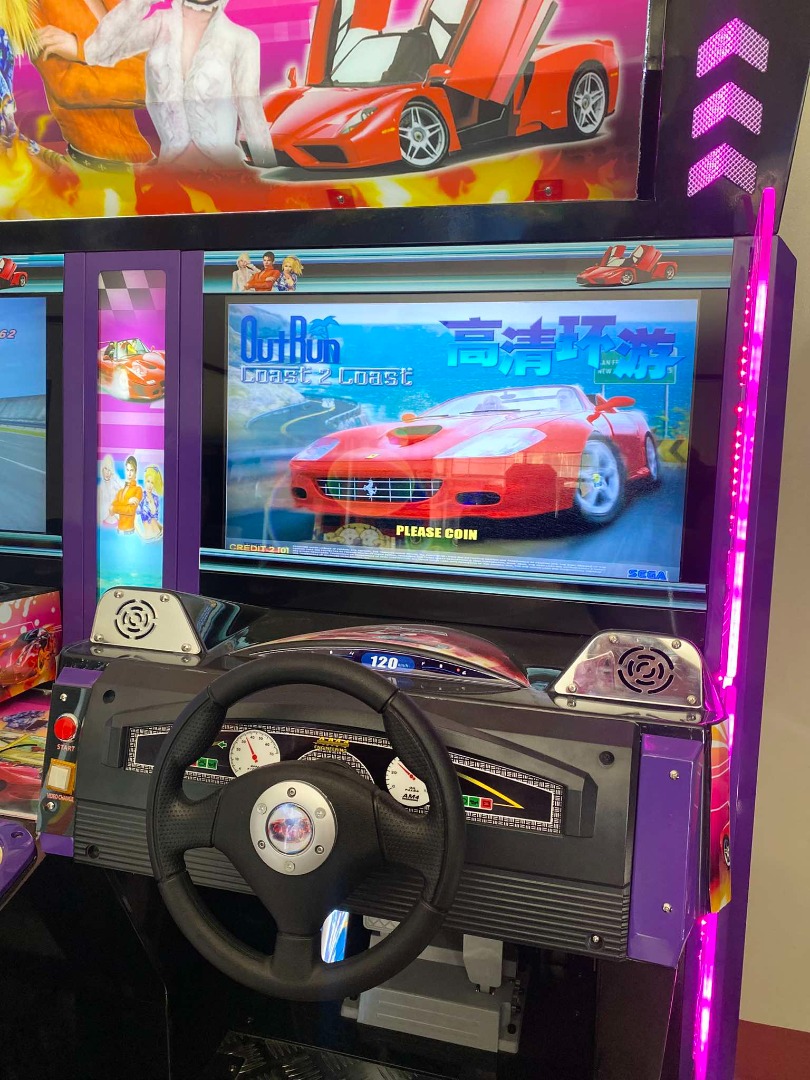 Double Players Outrun Racing Simulator Game Machine, Video Gaming ...