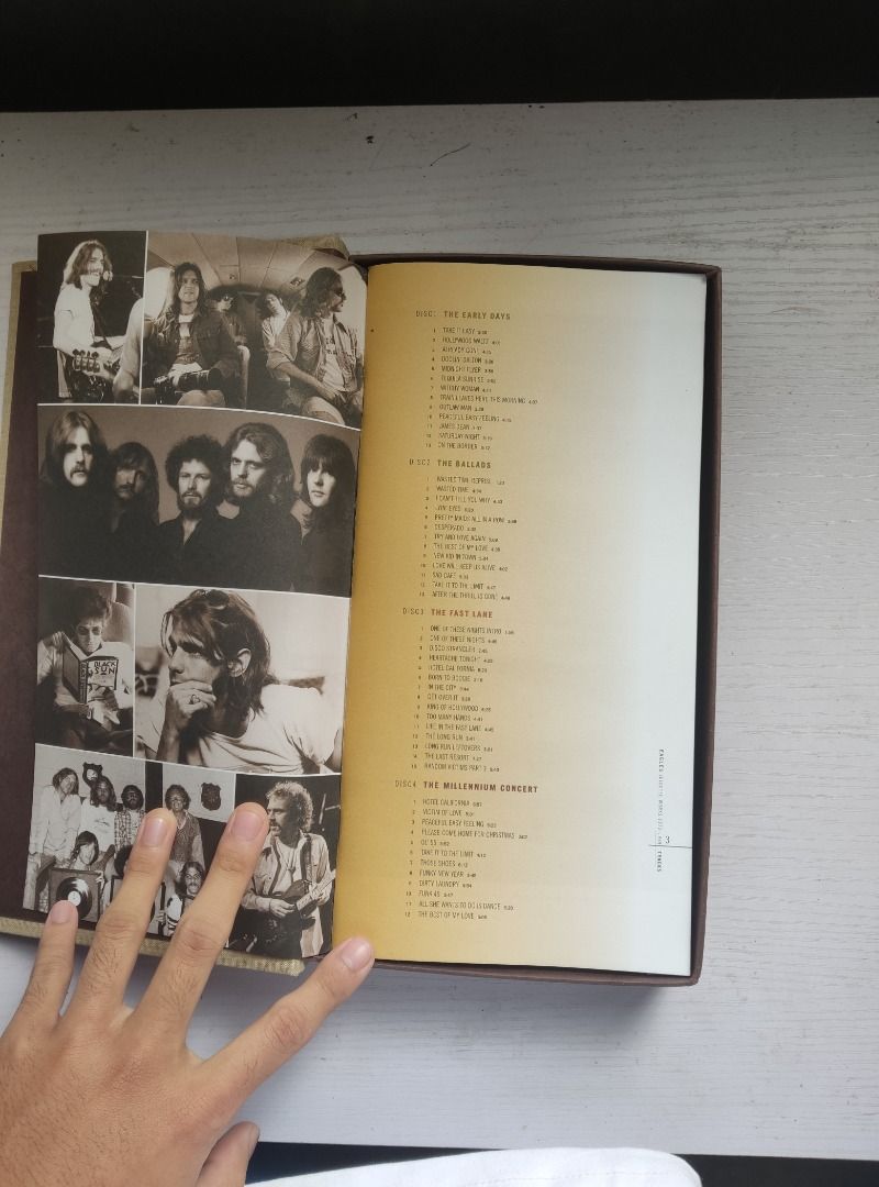 Eagles Selected Works 1972-1999 Box set (4 CDs) (Category: CDs & DVDs) located in Malaybalay. Submitted by riverboy.1 (Listing ID 1349010786, Image 3). Description: Pristine condition. Complete with booklet. DM for negos.