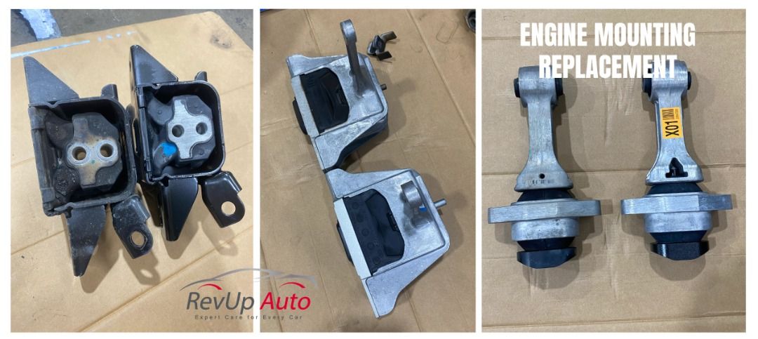 Engine Mounting Replacement (Category: Engine) located in Singapore. Submitted by revupauto (Listing ID 1349036856, Image 2). Description: Car Vibration in the Morning? Do you feel vibrations or hear unusual noises while driving, especially in the morning? This could be due to worn-out engine mounts. An engine mount is exactly what it sounds like – it’s the part of your car that holds the engine in place. Since the engine and transmission are bol
