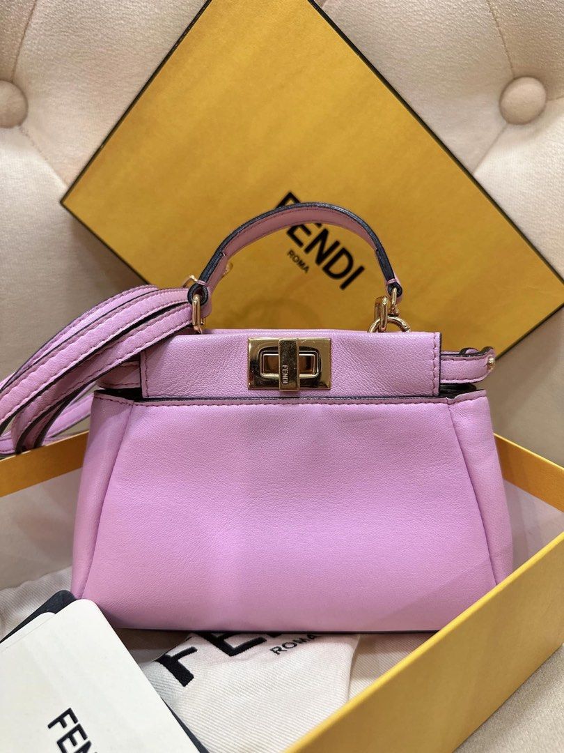 Fendi Peekaboo in Pink MICRO Size AUTHENTIC (Category: Luxury Bags & Wallets) located in Imus. Submitted by purgingmycloset888 (Listing ID 1349177128, Image 1). Description: Box dustbag cards and strap.