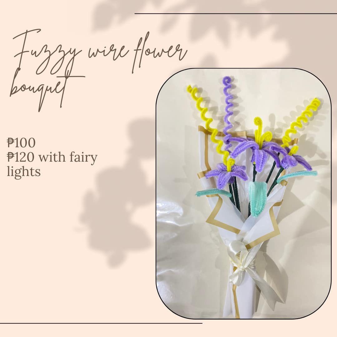 fuzzy wire flower bouquet ! (Category: Flowers & Bouquets) located in Manila. Submitted by xaiberryshortcake (Listing ID 1349117985, Image 2). Description: [ made to order ] .
