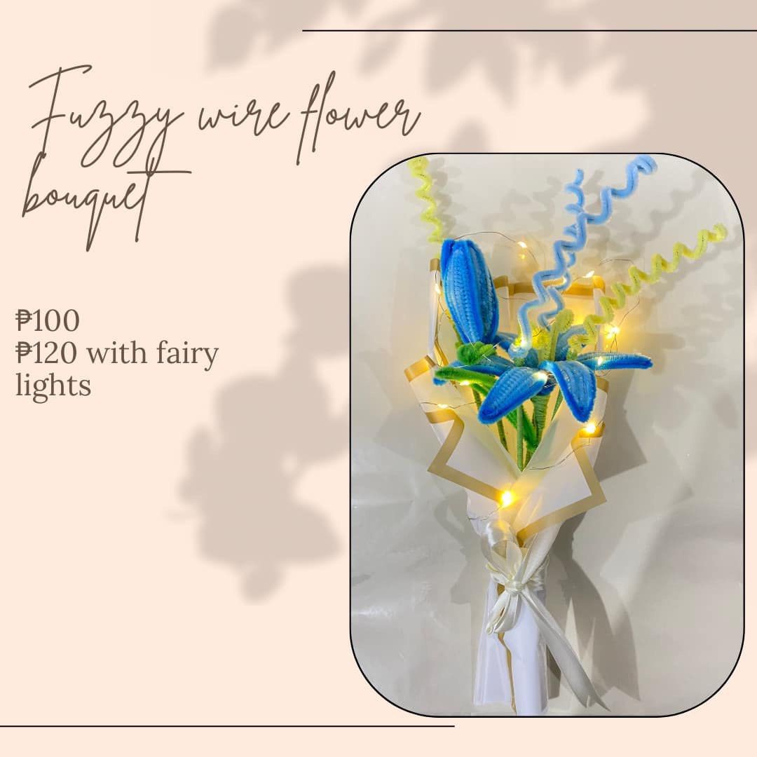 fuzzy wire flower bouquet ! (Category: Flowers & Bouquets) located in Manila. Submitted by xaiberryshortcake (Listing ID 1349117985, Image 3). Description: [ made to order ] .