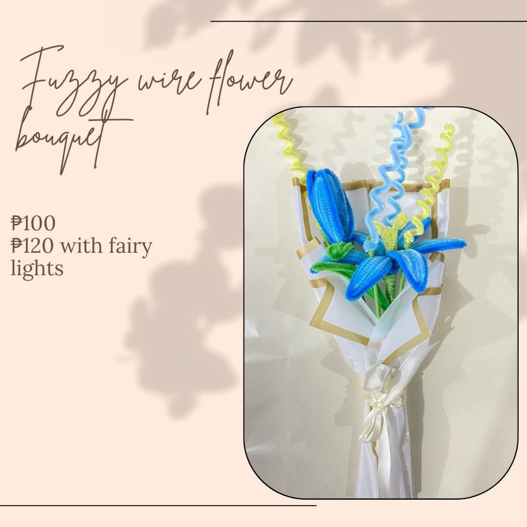 fuzzy wire flower bouquet ! (Category: Flowers & Bouquets) located in Manila. Submitted by xaiberryshortcake (Listing ID 1349117985, Image 1). Description: [ made to order ] .