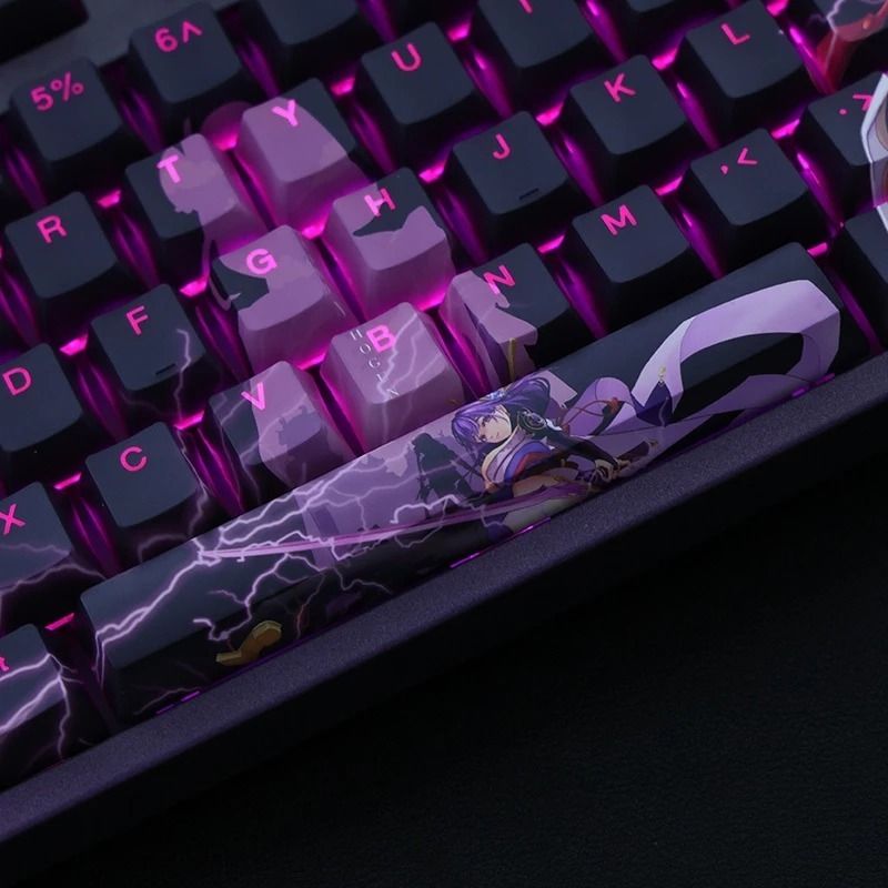 Genshin Impact Raiden Shogun Keycaps Cherry Profile Light Transmission ...