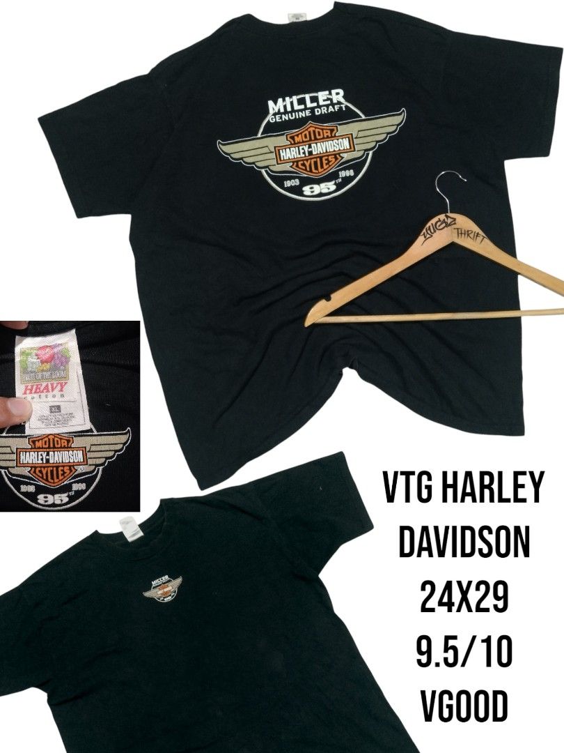 Harley Davidson x Miller Beer 95th anniversary (Category: Tshirts & Polo Shirts ) located in Bayawan. Submitted by yugzkedd (Listing ID 1349158706, Image 2). Description: minimal issue last pic.