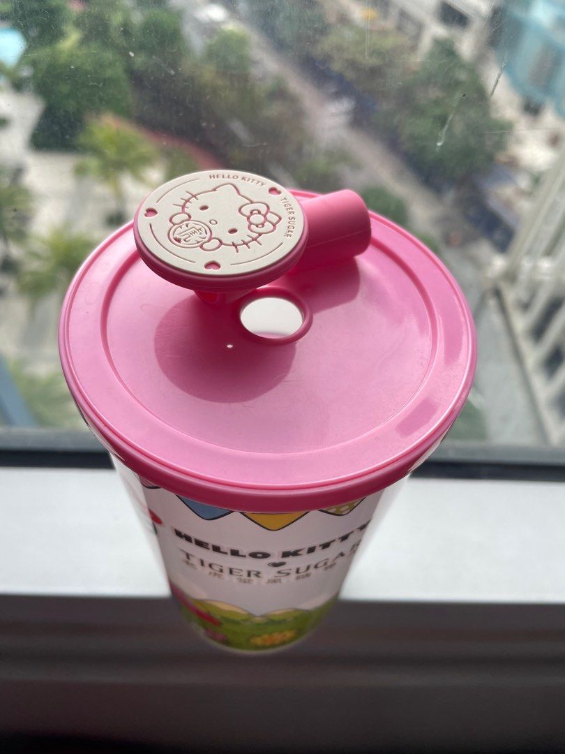 Hello Kitty x Tiger Sugar tumbler (Category: Water Bottles & Tumblers) located in Bulacan. Submitted by lilacnabi (Listing ID 1349059876, Image 3). Description: Tumbler w/ straw cover.