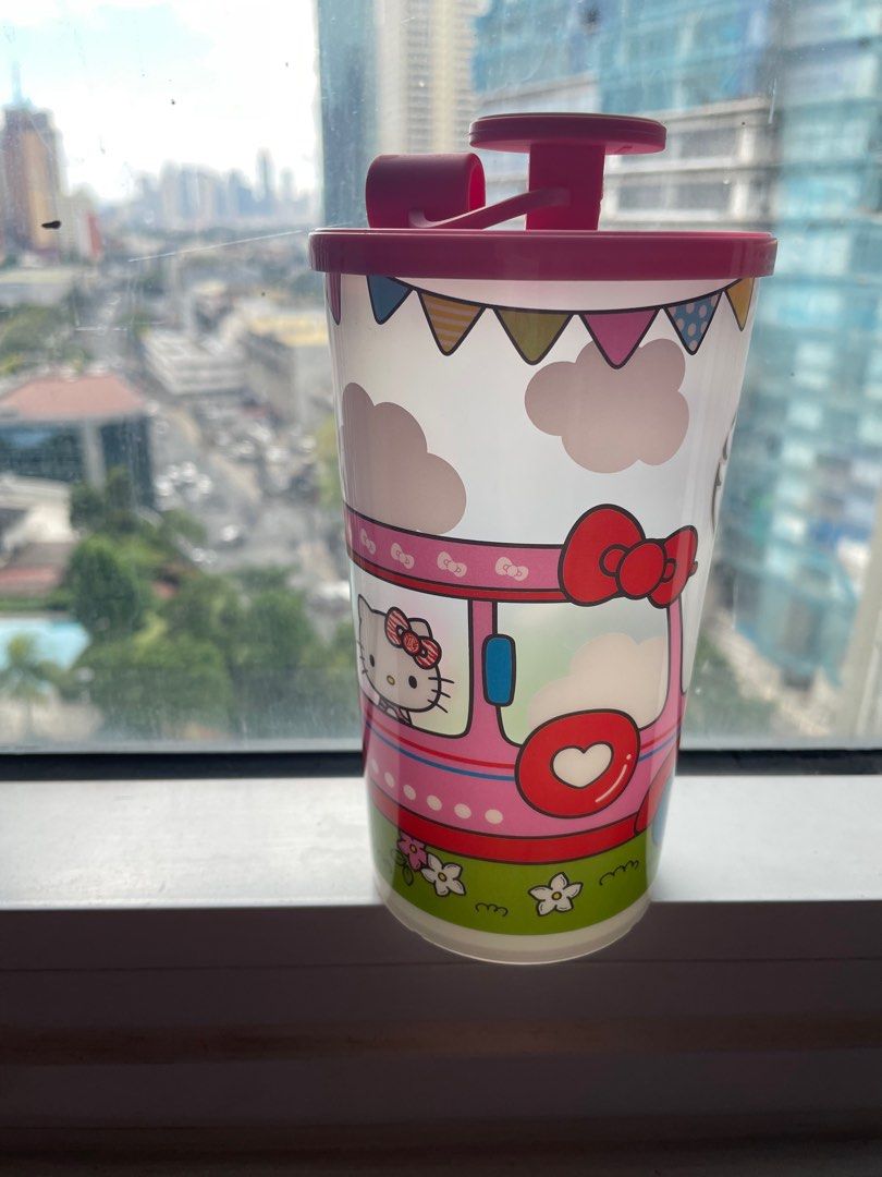 Hello Kitty x Tiger Sugar tumbler (Category: Water Bottles & Tumblers) located in Bulacan. Submitted by lilacnabi (Listing ID 1349059876, Image 2). Description: Tumbler w/ straw cover.