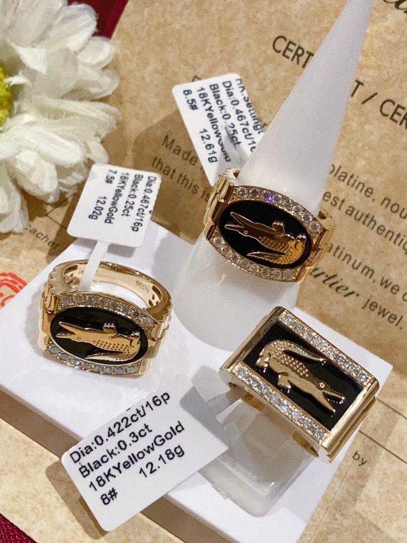 Hk gold Black onyx Crocodile diamond Ring (Category: Rings) located in Manila. Submitted by shaineofpreciousjewelshop (Listing ID 1349089584, Image 2). Description: .