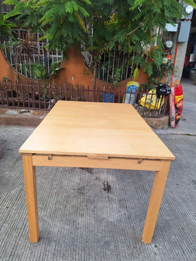 Ikea Extended Table (Category: Tables & Sets) located in Manila. Submitted by trueforce258352 (Listing ID 1349099174, Image 2). Description: ikea 6 yo 8 Seater Combination Wood Laminated.