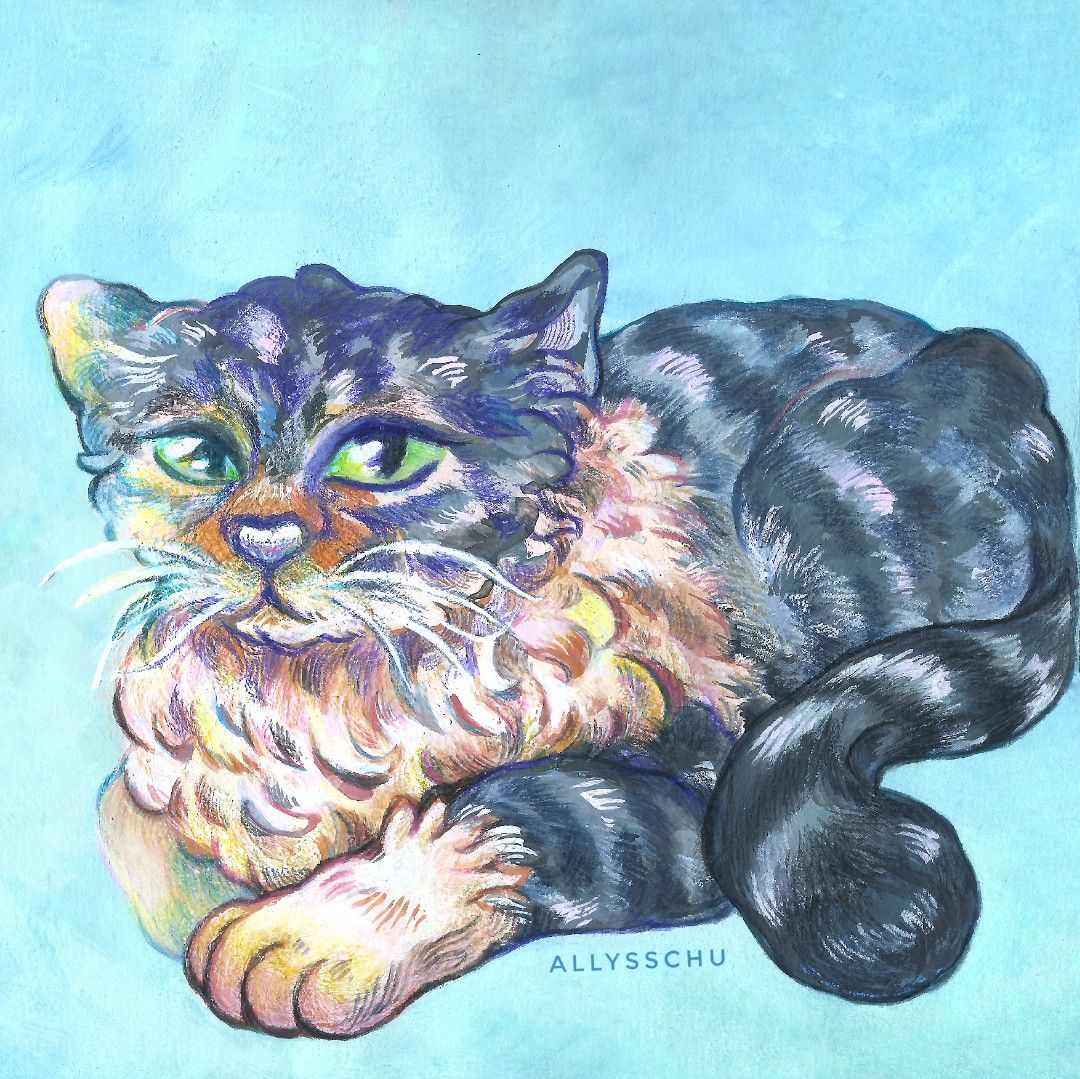 Pet Portrait Art Commissions (Category: Art & Prints) located in Bacoor. Submitted by nappinglamby (Listing ID 1337777488, Image 3). Description: medium: acryl gouache and colored pencil on A4 sized watercolor paper inclusions: commission on 200gsm A4 watercolor paper + digital files notes: for bigger sizes, open for discussion rates: head - Php 800 half-body - Php 1050 full-body - Php 1300 MOP: Gcash, Maya, GoTyme MOD: Lalamove, Grab Express, GG