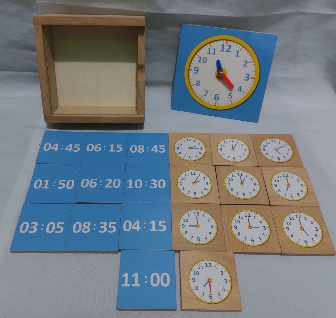PlayTive Wooden Clock (Category: Educational & Learning Toys) located in Paranaque City. Submitted by ca.firstonlinebiz (Listing ID 1349144868, Image 1). Description: Preloved PlayTive Wooden Clock 20 wooden plates with different times: front analog, back digital Loc. Greenheights Parañaque Open for shipping lalamove jnt or flash Gcash, Maya, BPI payment .