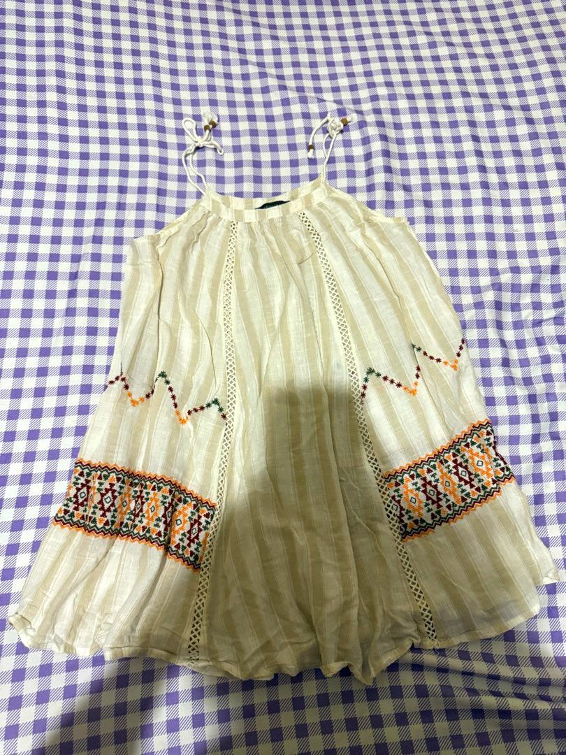 Primark Embroidered Tie-Knot Dress (Category: Dresses) located in San Fabian. Submitted by declutteringcloset (Listing ID 1349059343, Image 1). Description: Small on tag This dress is so cute!.