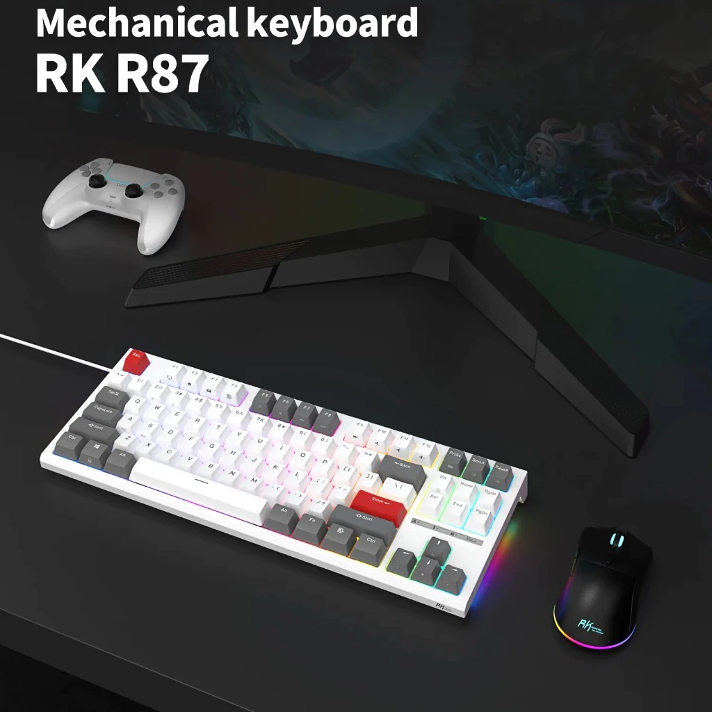 Good Quality Royal Kludge RK R87 Pro Hot Swappable Wired RGB Mechanical ...