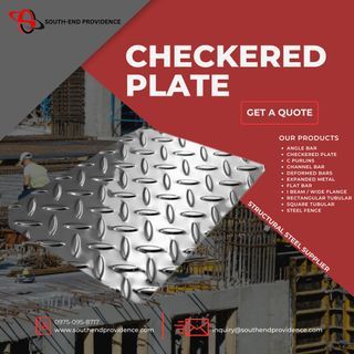 Stainless 304 Checkered Plate - Aluminum Sheet 1mm - GI Tubular - H Frame - Swivel Clamp / Southend / Welded Type BI Pipe - Black Iron Pipes - 8" BI Pipe - HSS Tubular 4"x4" - MS Plate