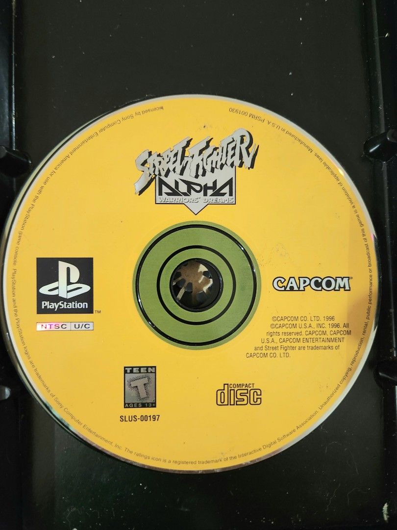Street Fighter Alpha Long Box Authentic for PS1 PS One (Category: PlayStation) located in Mandaluyong City. Submitted by chan.ningtatum (Listing ID 1349086886, Image 2). Description: For Sale! Street Fighter Alpha Long Box Game disc is authentic and working well. only issue is the Long box kinda worn out. Checkouts via Shope e and Laz ada Available Shipping: Lalamove, Grab Meet ups: Mandaluyong and San Juan City.