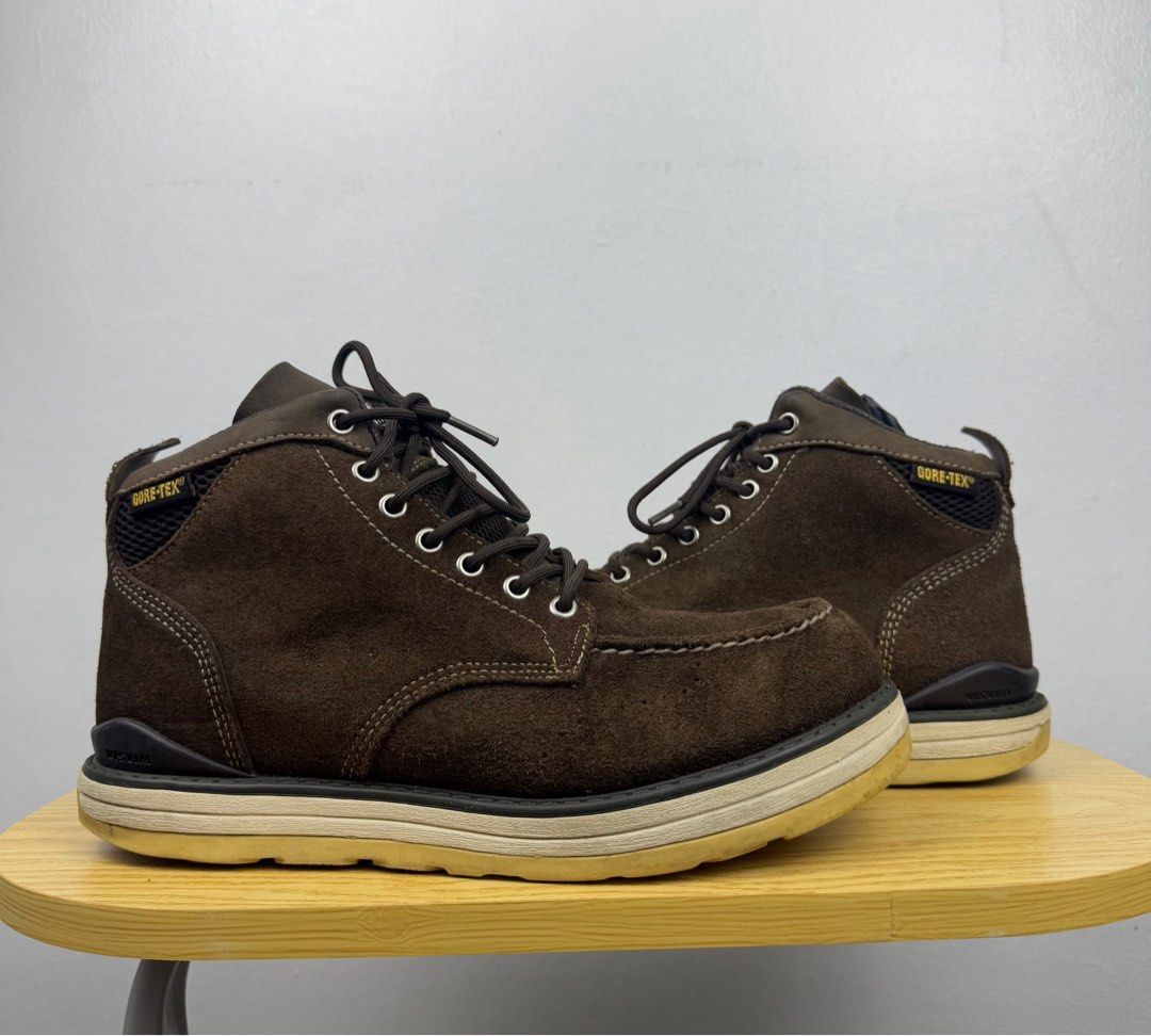 Visvim - Gore-Tex - Hole Moc Toe Boots (Category: Boots) located in Pasig City. Submitted by jksonlineapparel.ph (Listing ID 1349101699, Image 1). Description: Visvim - Gore-Tex - Hole Moc Toe Boots Authentic Size: 9 Flaws: Needs cleaning (Please see last picture) Normal sign of usage Good Condition Wearable **.