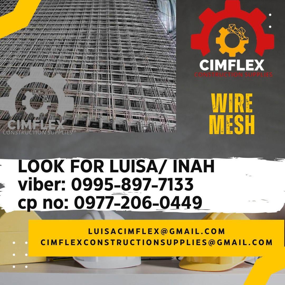 wire mesh (Category: Construction Tools & Equipment) located in Caloocan City. Submitted by luisacimfl72432 (Listing ID 1349047786, Image 1). Description: wire mesh LOOK FOR LUISA/ INAH VBR 0995-897-7133 0977-206-0449 .