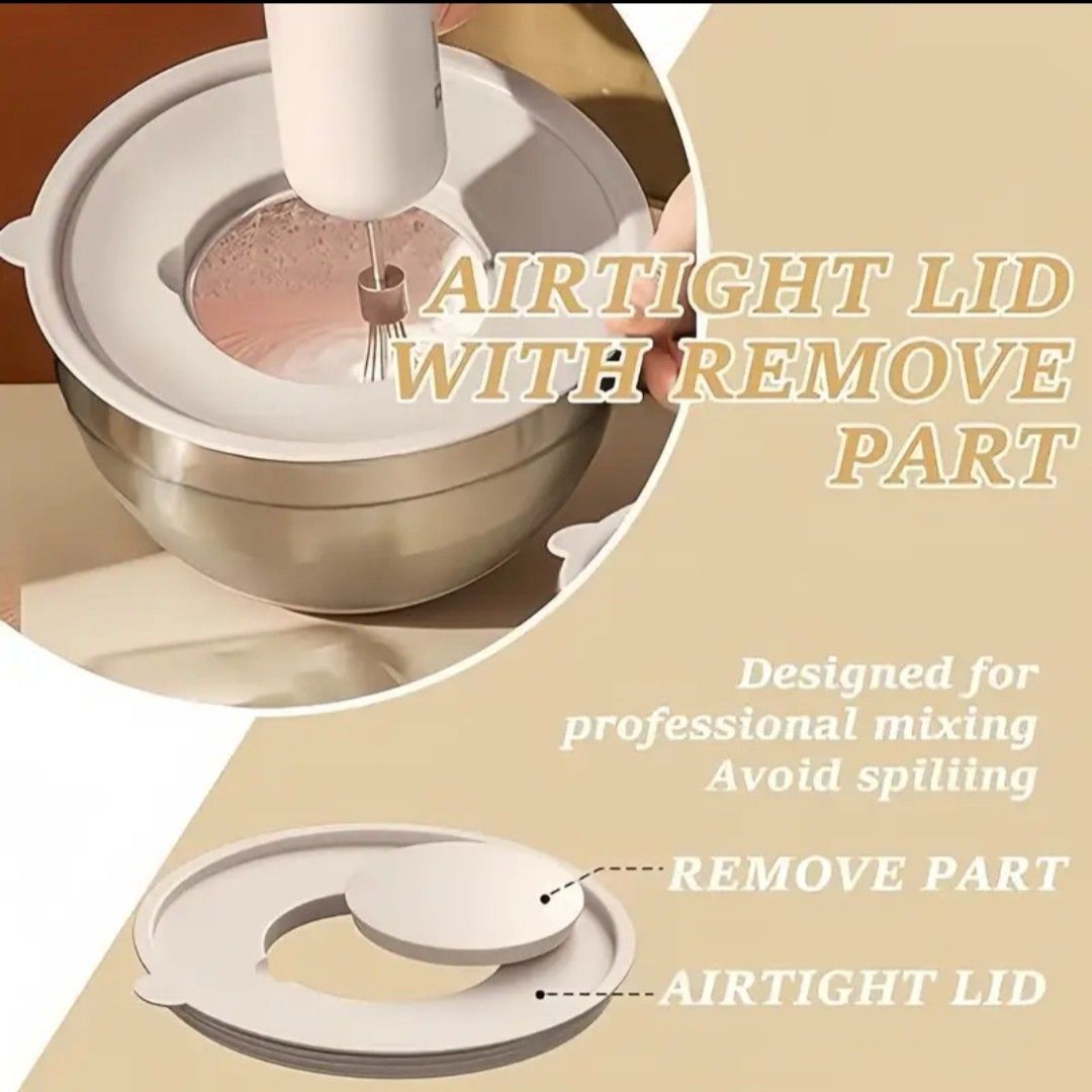 6 Baking Bowls with Lid and Grater (Category: Bakeware) located in Paranaque City. Submitted by damit101 (Listing ID 1349241992, Image 3). Description: Brand New!!! Baking Bowls with Lid Cover Color: Beige/Khaki What's in the Box: 16-piece total, 6 bowls 6 lid/cover 3 grater 1 lid cover for grater #fyp #foryou #baking #bakeware.