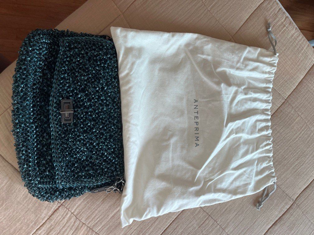 Anteprima shoulder bag in blue (Category: Luxury Bags & Wallets) located in Makati City. Submitted by gapofa (Listing ID 1349208101, Image 3). Description: Anteprima WIRE bag in excellent condition. Lovely blue colour with original dust bag. Measures 9x14 inches.