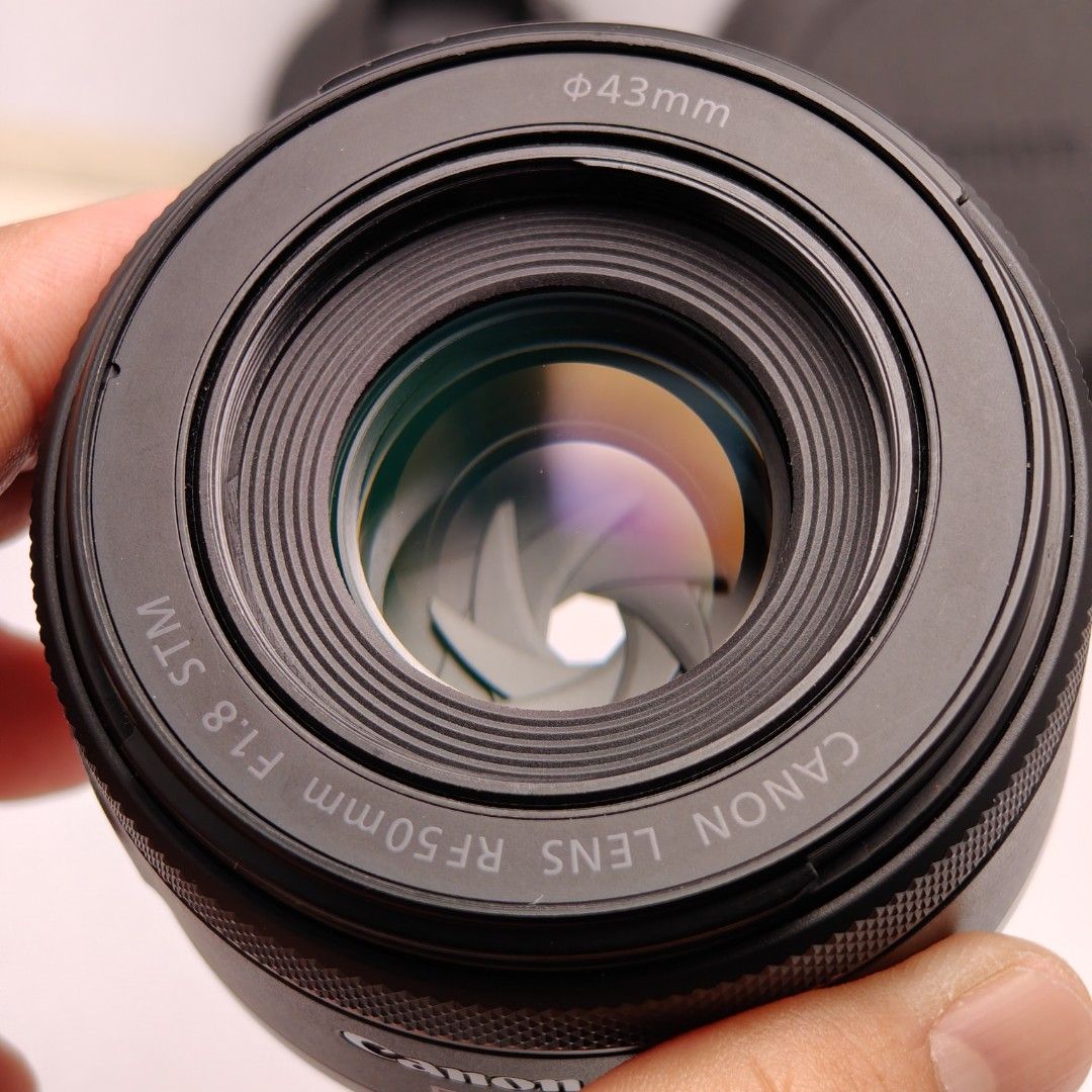 Canon RF 50mm F1.8 STM (Category: Lens & Kits) located in Manila. Submitted by rossinicalabig (Listing ID 1349324787, Image 2). Description: RF Mount (Canon Mirrorless) 12000. NOT FOR SWAP. NO BOX. Check, test & pickup at our photo video studio in Sta.Mesa Mla STUDIO J 2.0.