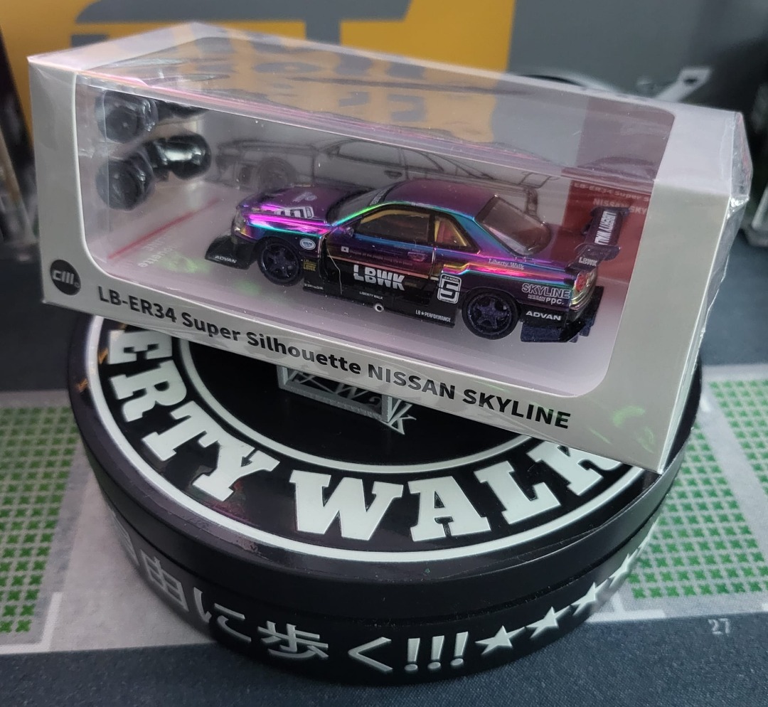 CM MODEL Liberty Walk Nissan Skyline R34 LBWK Oil Slick Colorway ...