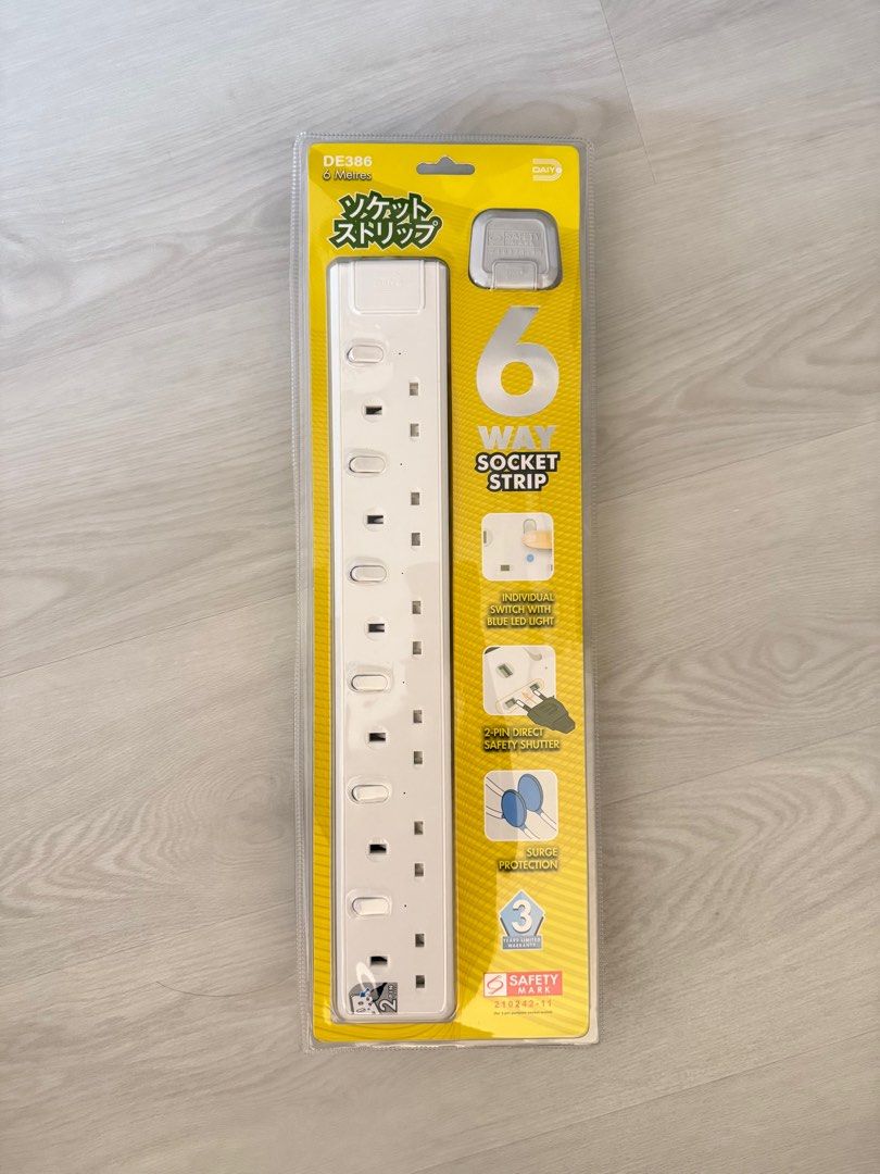 Extension Socket (Category: Electrical, Adaptors & Sockets) located in Singapore. Submitted by alyssastudios (Listing ID 1349347773, Image 1). Description: Brand new .