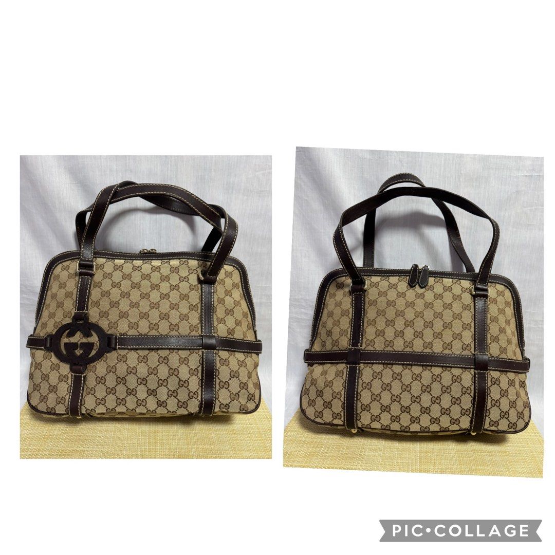 GUCCI Web Monogram Alma Shoulder Bag (Category: Luxury Bags & Wallets) located in Baguio. Submitted by pwz-eshop (Listing ID 1349329344, Image 3). Description: • Please make reading a habit! • I do not reserve items. I only mark items as reserved when it is paid. Paid items are shipped the next day. No shipping on holidays. • Up for Grabs!! • Flaws: Rubs on straps. Zippers needs lubrication. (please see photos) • Guaranteed Authentic! • BRAND: GU
