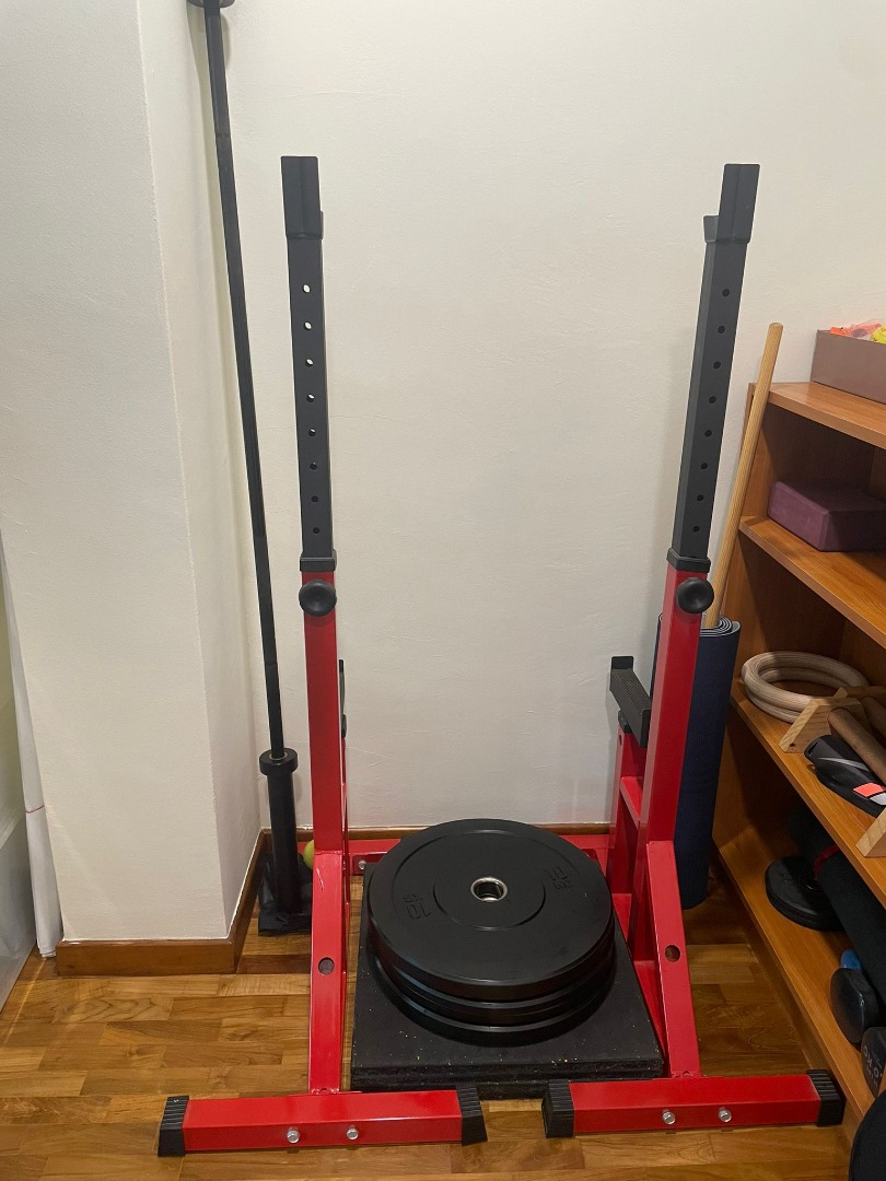 Gym Squat Rack Bench Rack, Sports Equipment, Exercise & Fitness ...