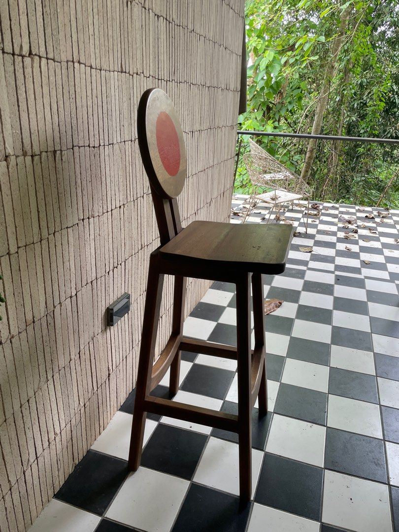 High Bar chair solid wood retro midcentury (Category: Chairs) located in Cavite. Submitted by dosamigas (Listing ID 1349202733, Image 2). Description: Custom design and painted .