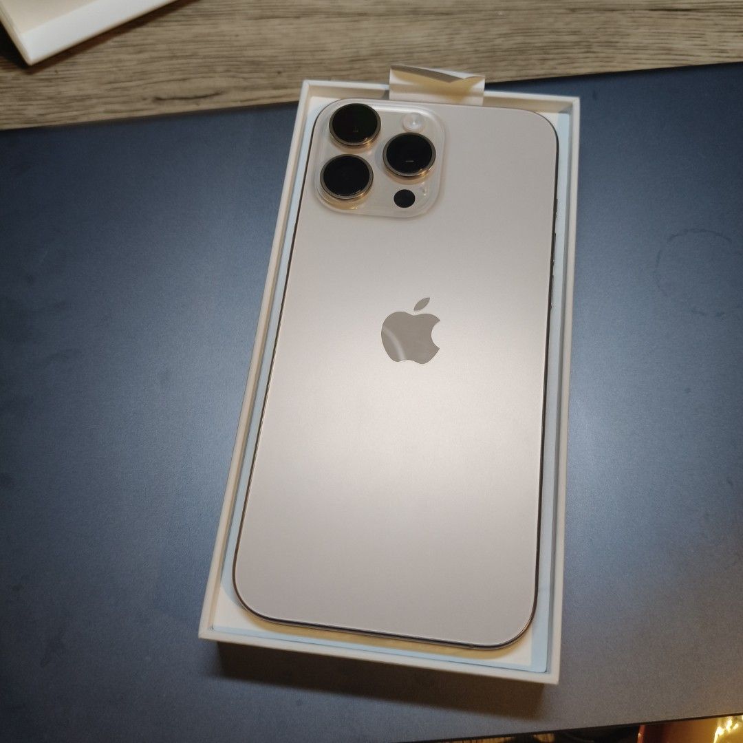 Iphone 16 promax 256GB dessert titanium (Category: iPhone 16 Series) located in Tagaytay City. Submitted by khalil091726 (Listing ID 1349350630, Image 3). Description: Company Issued mobile device from powermac 1 cycle count only till January 2026 warranty November manufactured date super fresh can pass brandnew with belkin screen glass protector worth 1190 for meet up only tagaytay area.