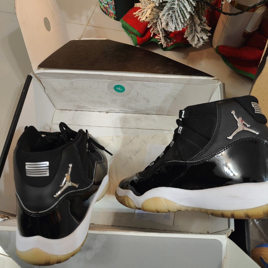 Jordan 11 Jubillee (Category: Sneakers) located in Quezon City. Submitted by CooLStuff (Listing ID 1349226663, Image 1). Description: Complete w/box and receipt from Titans.. Crafted from panels of black and white leather, these Air Jordan 11 "Jubilee - 25th Anniversary" high-top sneakers bring to life one of Tinker Hatfield's original '90s sketches for the pair, transformed with sleek panels and a high-top silhouette..
