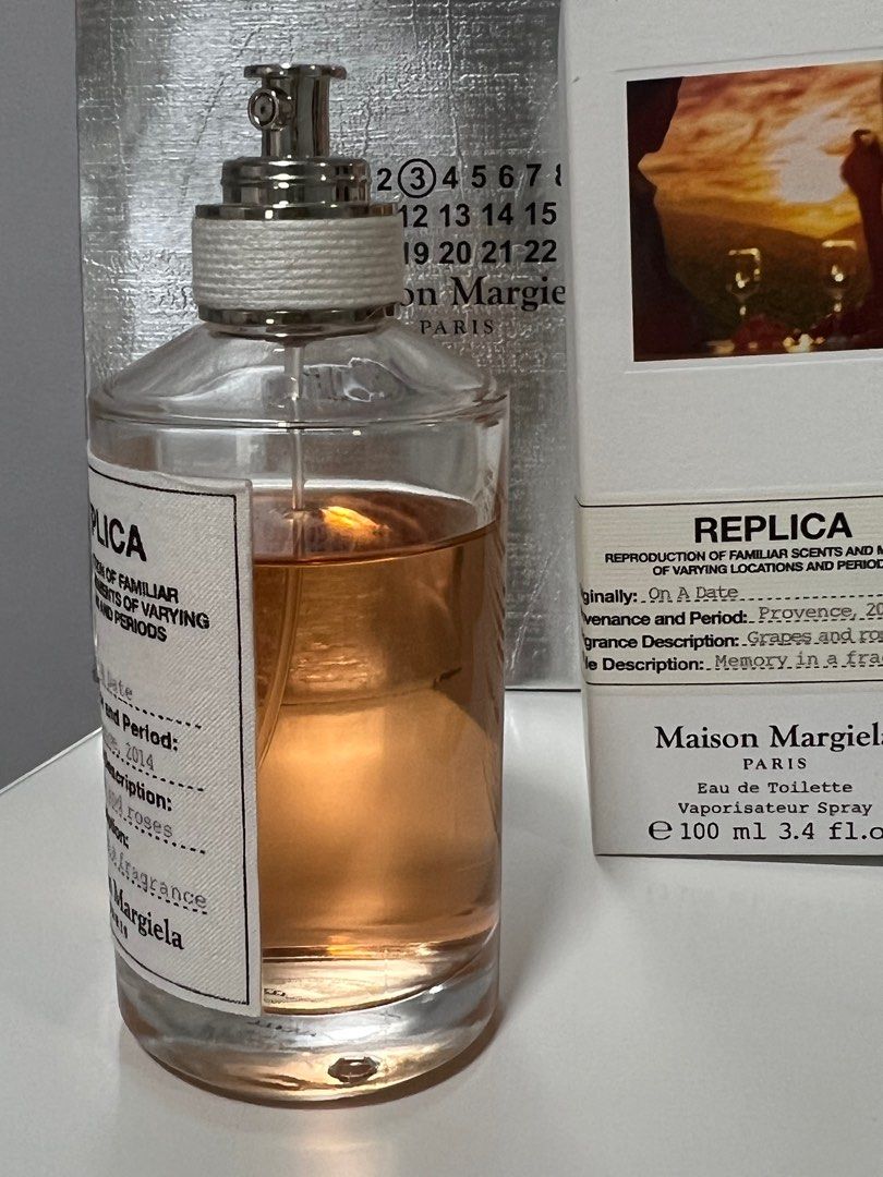 Maison Margiela Replica EDT On a Date (100ml) (Category: Fragrance & Deodorants) located in Quezon City. Submitted by leighdeclutters (Listing ID 1349339534, Image 2). Description: ▫️Purchased from Japan ▫️Comes with original box and paper bag .