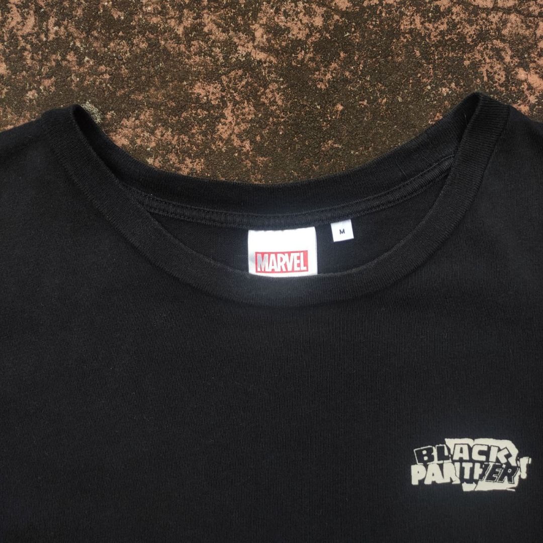 Marvel Black Panther comic graphic t-shirt (Category: Tshirts & Polo Shirts ) located in Naga. Submitted by 214apparel (Listing ID 1349240426, Image 3). Description: Marvel Black Panther comic graphic t-shirt Size: Medium on tag Measurements (inches): Armpit to armpit- 20.5 Length- 27 Issue/s- none Price- 150 +sf -Manage your expectations this is thrifted/pre-loved -Color may vary due to lighting -This is not guaranteed authentic -No return or re