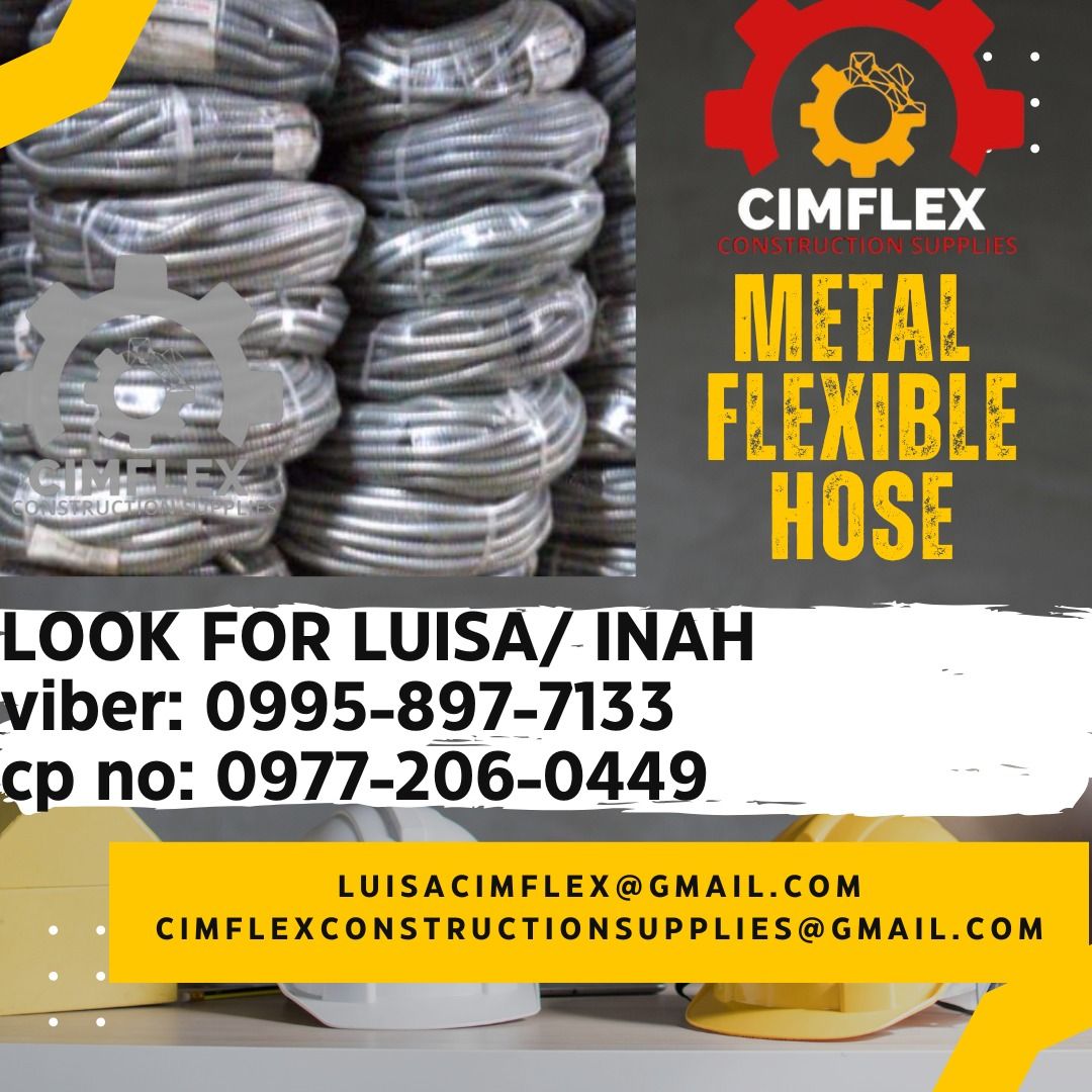 METAL FLEXIBLE HOSE (Category: Construction Tools & Equipment) located in Caloocan City. Submitted by luisacimfl72432 (Listing ID 1349192215, Image 1). Description: METAL FLEXIBLE HOSE LOOK FOR LUISA/ INAH VBR 0995-897-7133 0977-206-0449 .