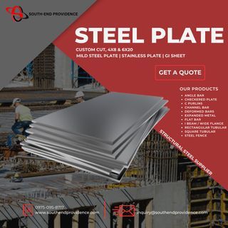 Murang MS Plate 6mm 4X8 STD | Rebars | Stainless Sheet | Deformed Bar | MS Plate | Channel Bar