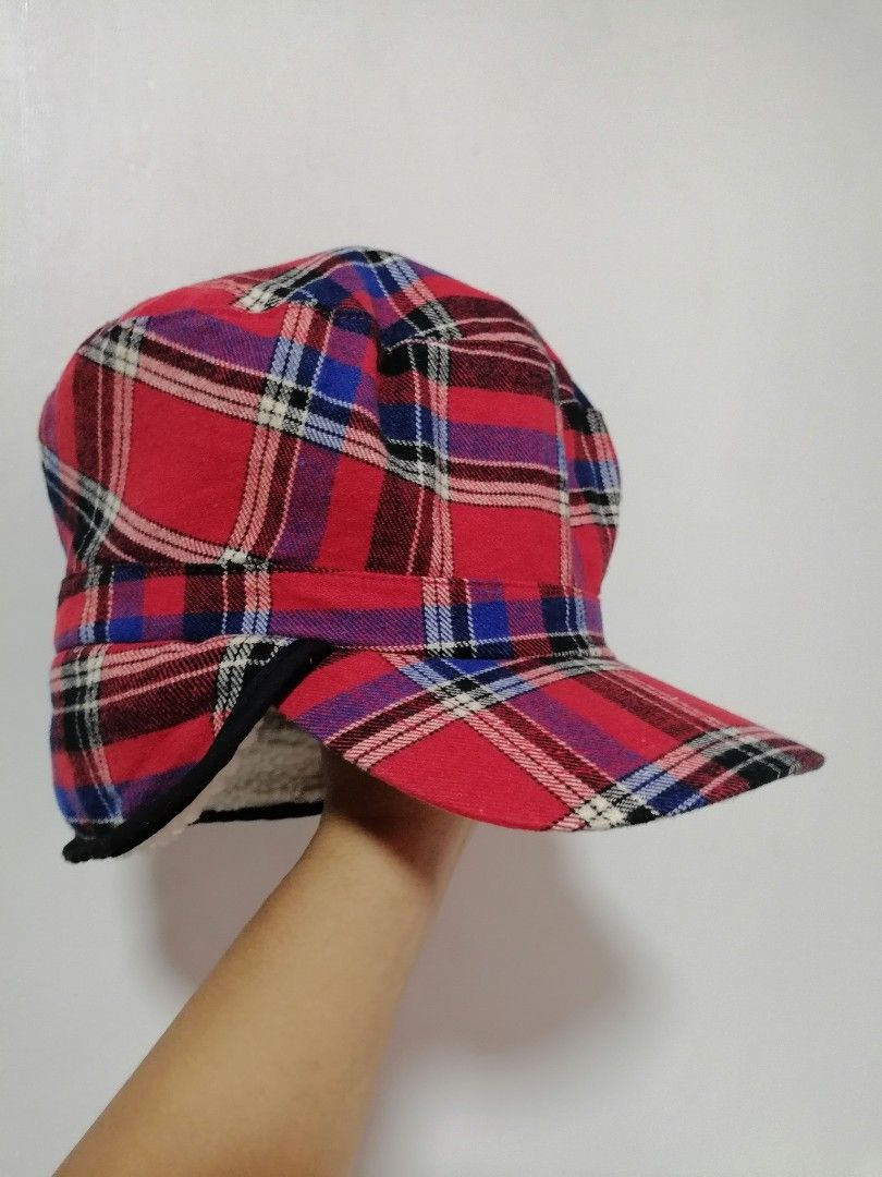 Plaid Trapper Hat (Le Room Enjoy Life) (Category: Caps & Hats) located in San Mateo. Submitted by arrowscrap_delight (Listing ID 1349197191, Image 2). Description: Plaid Trapper Hat (Le Room Enjoy Life ) Excellent Condition Polyester Material Size Small (56cm) can fit to Medium-Mid Large (57.5cm) No Issues 250 + SF.