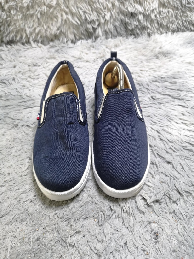 plain black slip on shoes