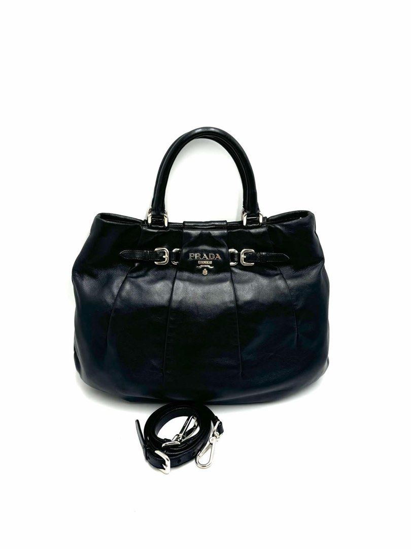 Prada Dual Strap (Category: Luxury Bags & Wallets) located in Paranaque City. Submitted by preloveditems111 (Listing ID 1349219127, Image 1). Description: prada dual strap leather: smooth calf silver hardware size: small.
