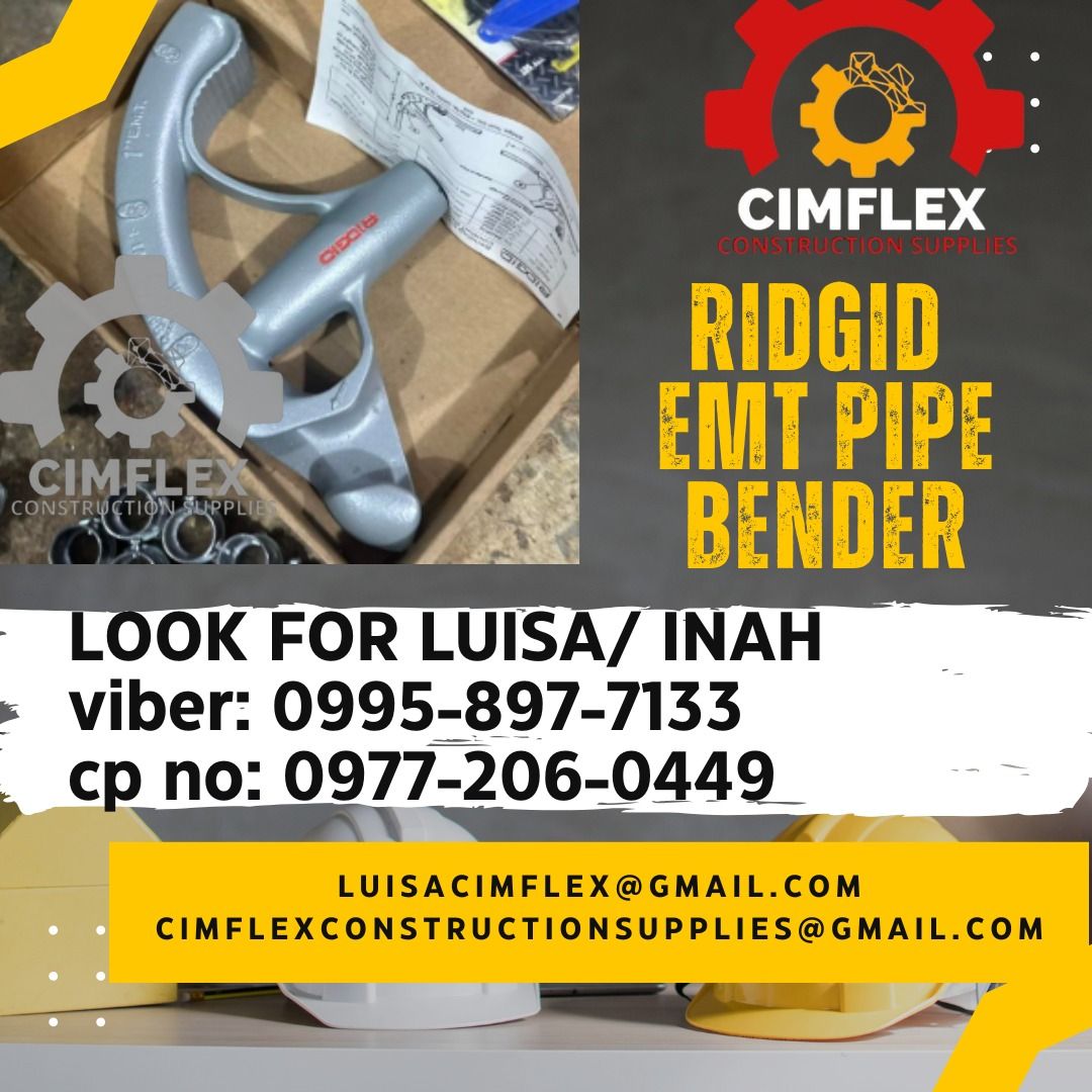 RIDGID EMT PIPE BENDER (Category: Construction Tools & Equipment) located in Caloocan City. Submitted by luisacimfl72432 (Listing ID 1349190075, Image 1). Description: RIDGID EMT PIPE BENDER LOOK FOR LUISA/ INAH VBR 0995-897-7133 0977-206-0449 .
