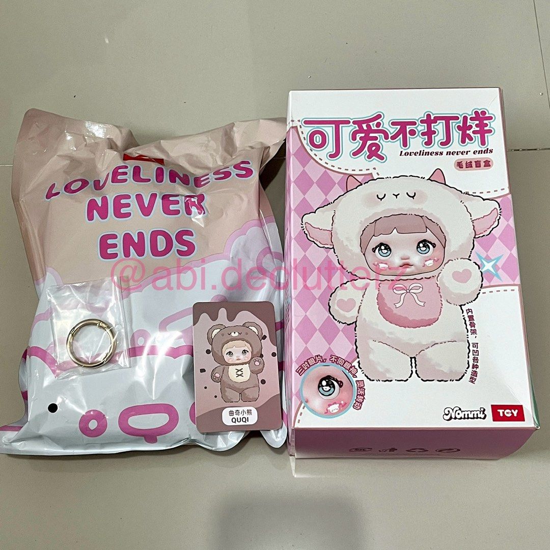SEALED Nommi V1 Quqi (Category: Designer & Blind Box Toys) located in Taytay. Submitted by abi.declutterz (Listing ID 1349236056, Image 3). Description: SEALED Nommi V1 Quqi Box condition: see pictures + Comes with photocard & key ring Loc: Taytay, Rizal MOP: Gcash Shipping via lalamove Sf shouldered by the buyer pm me for more details 💌 video will be sent in tg/vib3r.