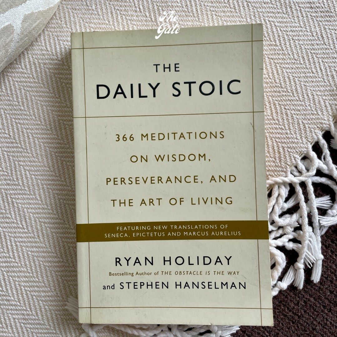 The Daily Stoic by Ryan Holiday (Category: Storybooks) located in Pasig City. Submitted by thegate (Listing ID 1349240787, Image 2). Description: 📖 Still in good condition! 💌 DM for more pics. 📦 Shipping shouldered by buyer within Metro Manila. DM if outside. 💵 Payment first before shipping. GCash only..