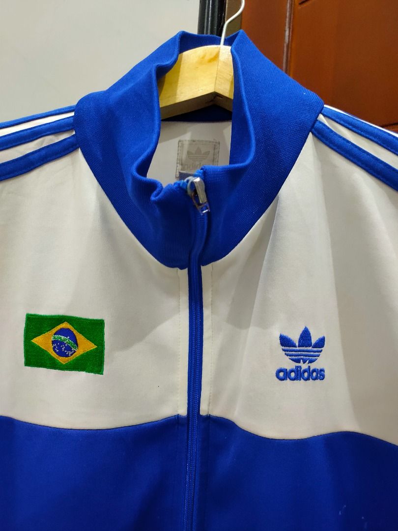 Tracktop Adidas Brazil Rio De Janeiro, trifoil, Fesyen Pria
