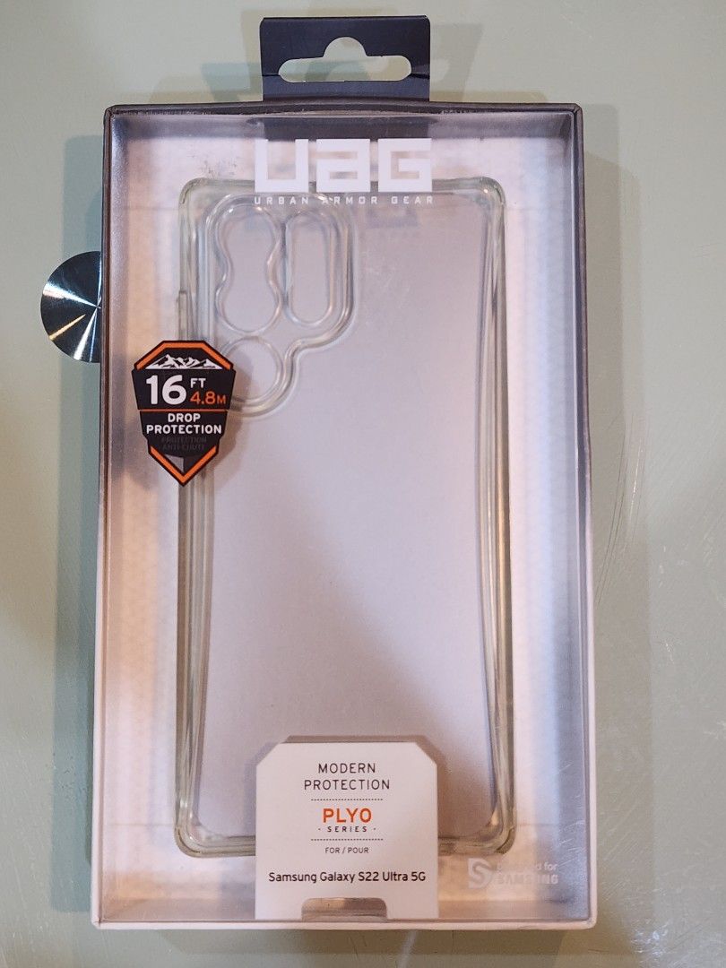 Urban Armor Gear UAG Plyo Samsung Galaxy S22 Ultra Case Clear (Category: Cases & Sleeves) located in Manila. Submitted by rychris34 (Listing ID 1349304063, Image 1). Description: Selling a used Urban Armor Gear UAG Plyo Clear case for Samsung Galaxy S22 Ultra. Used only once and if it has any scratches it is barely noticeable. please see photos. In good condition and guaranteed authentic UAG pickup by schedule at Eastwood City or Thursdays lunch 