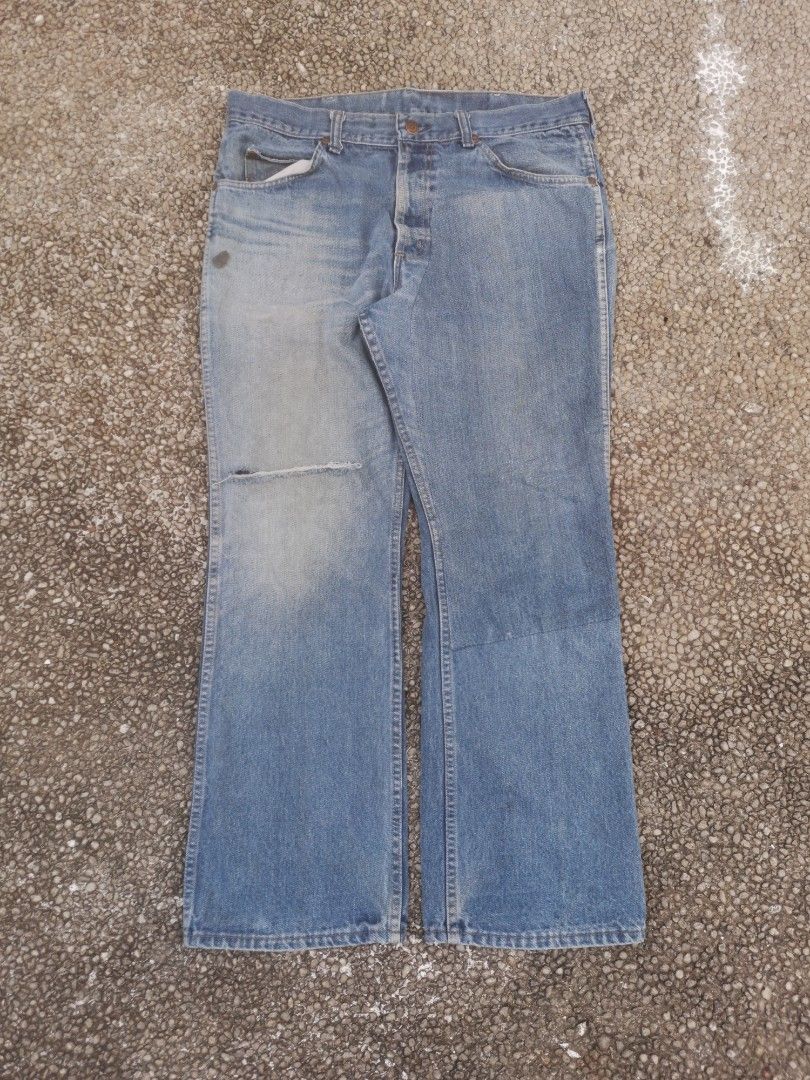 Vintage 70s Roebucks by Sears Denim (Category: Jeans) located in Quezon City. Submitted by though.bare (Listing ID 1349280079, Image 1). Description: Fits 32 up to 33 for Men In good, worn & aged condition. Scovill zip, additional layer added on top of one thigh Waist : 17" Length : 38.5" Inseam : 29" Thigh : 12" Opening : 9" Front Rise : 11.5" Listings not marked sold/reserved are available for purchase Feel free to send me a DM for inquiries! P