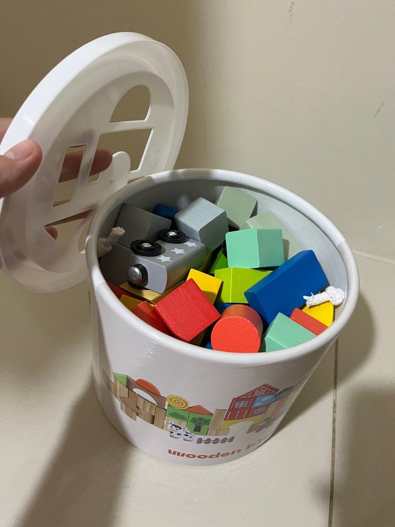 Wooden toy blocks (Category: Educational & Learning Toys) located in Taguig. Submitted by minimomlist (Listing ID 1349286259, Image 2). Description: Around 50pcs .