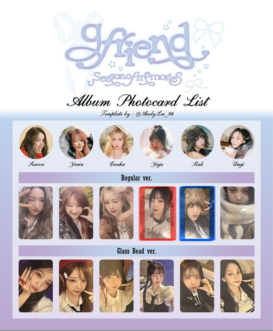Viviz Unit Photocard Set (gfriend, Eunha, Sinb, Umji) [換