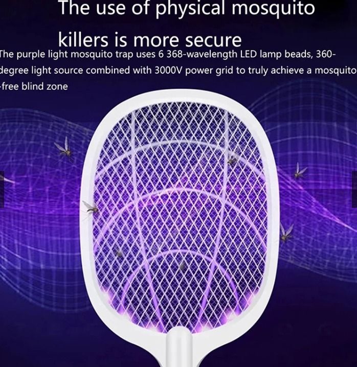 2-in-1 Automatic Mosquito Trapping Electric Trap Lamp & Racket ...
