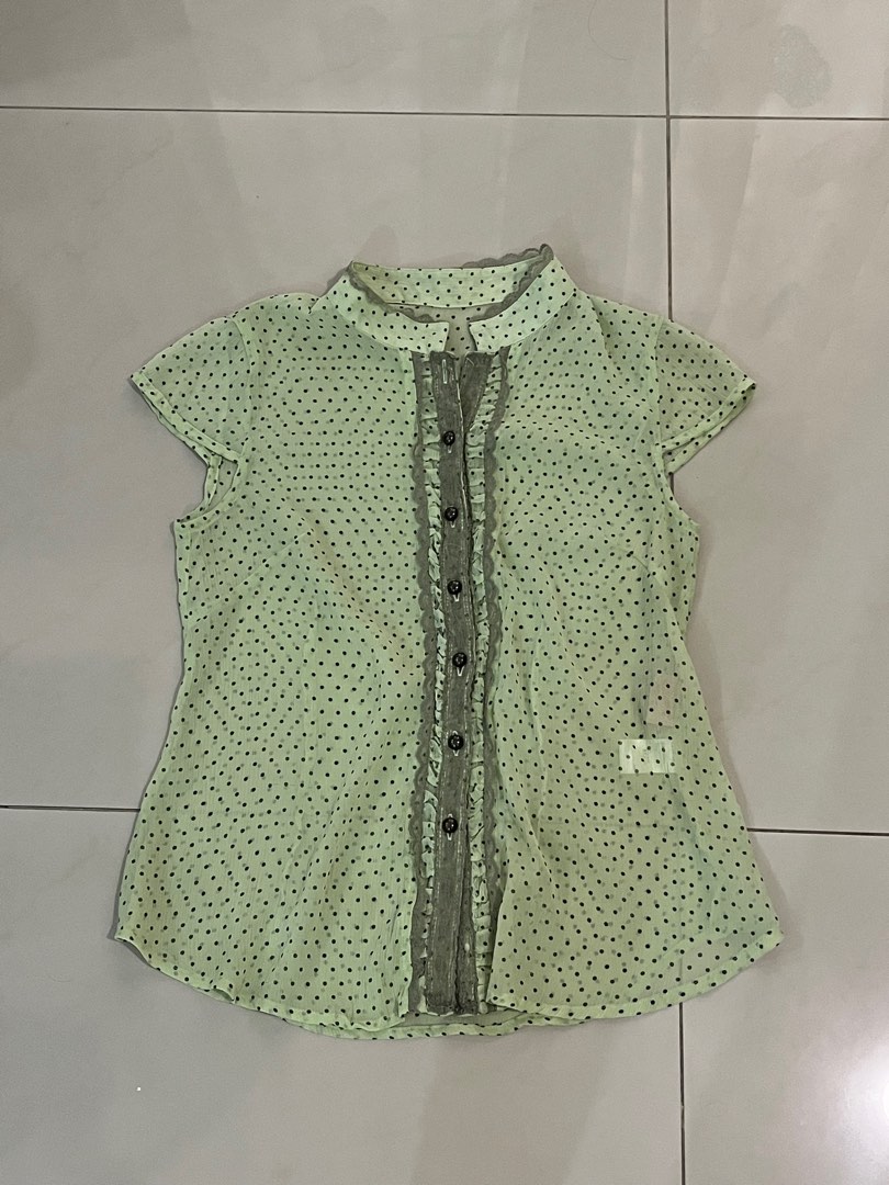 Sheer Top Green & Yellow main image 1