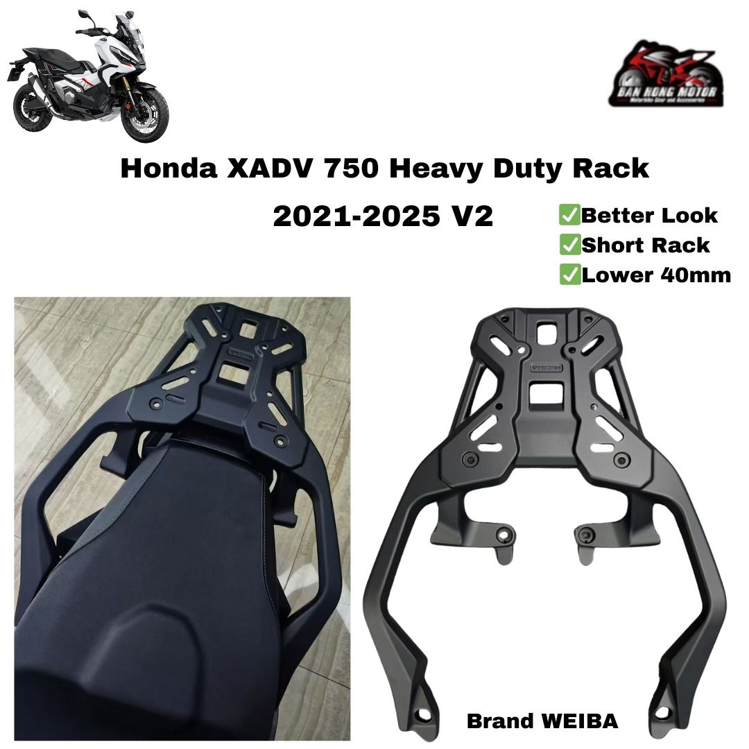 Honda XADV 750 Rack /XADV750(2021-2025) Heavy Duty Rack Lowered 40mm ...