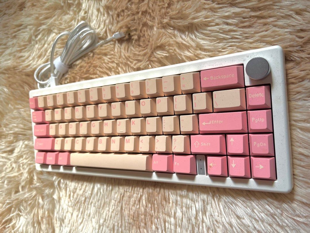 Keyboard | GMK 67 | Pink keyboard (Category: Computer Keyboard) located in Isulan. Submitted by sushiva (Listing ID 1349529249, Image 3). Description: —GMK 67 (with box) — can pass as bnew! 🩷 -KTT Kang white switches –used once or twice lang - Modded by Strike Mods - RFS: decluttering • Impulse buy Pm me for the sound test Location: Tacurong City, Mindanao .